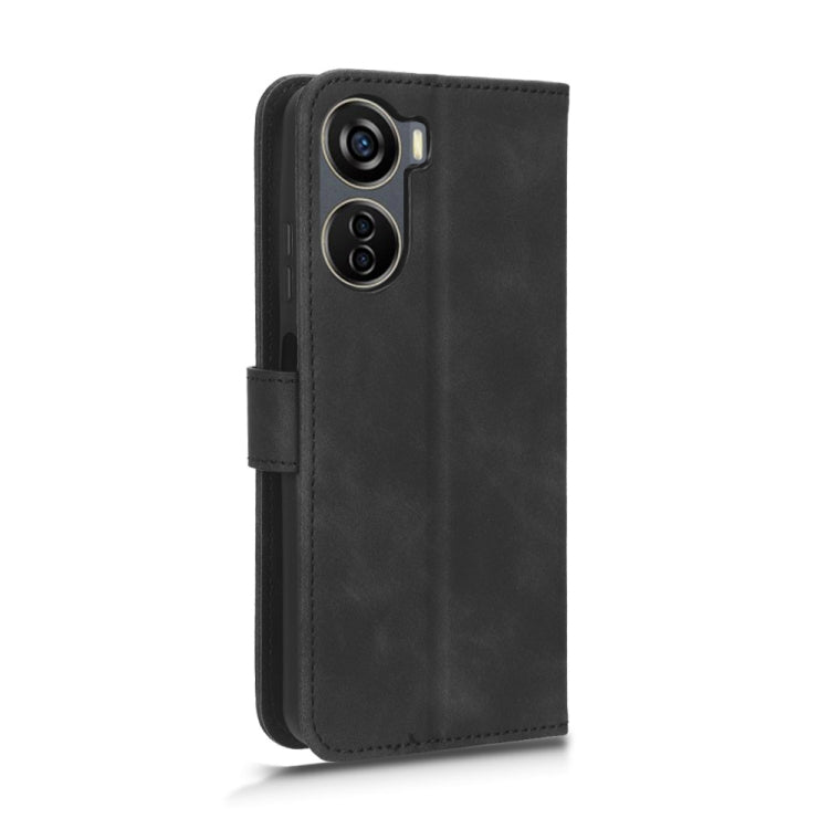 For ZTE Axon 40 Lite Skin Feel Magnetic Flip Leather Phone Case
