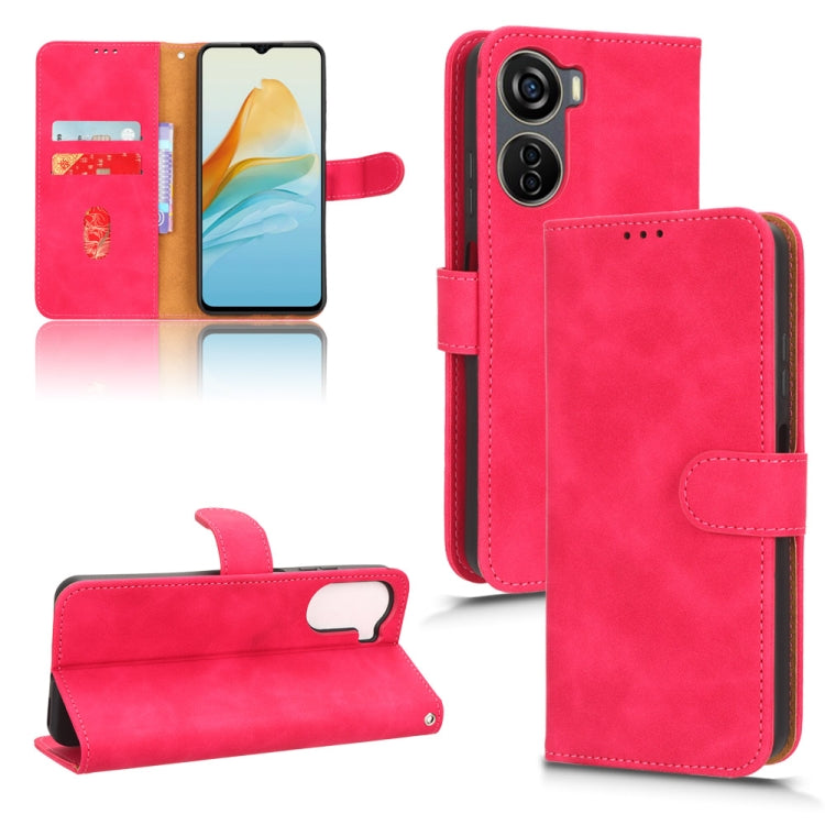 For ZTE Axon 40 Lite Skin Feel Magnetic Flip Leather Phone Case