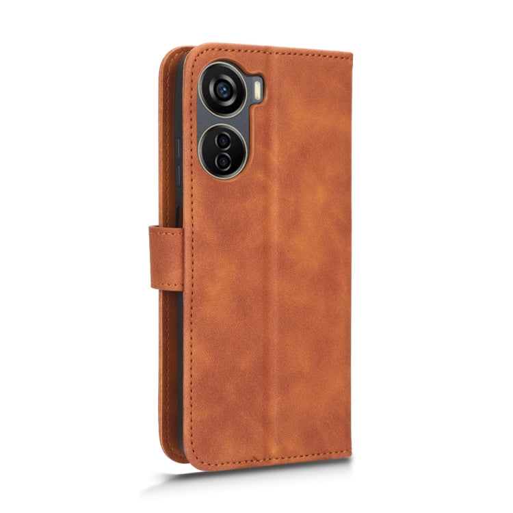 For ZTE Axon 40 Lite Skin Feel Magnetic Flip Leather Phone Case