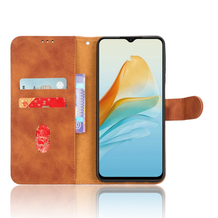 For ZTE Axon 40 Lite Skin Feel Magnetic Flip Leather Phone Case