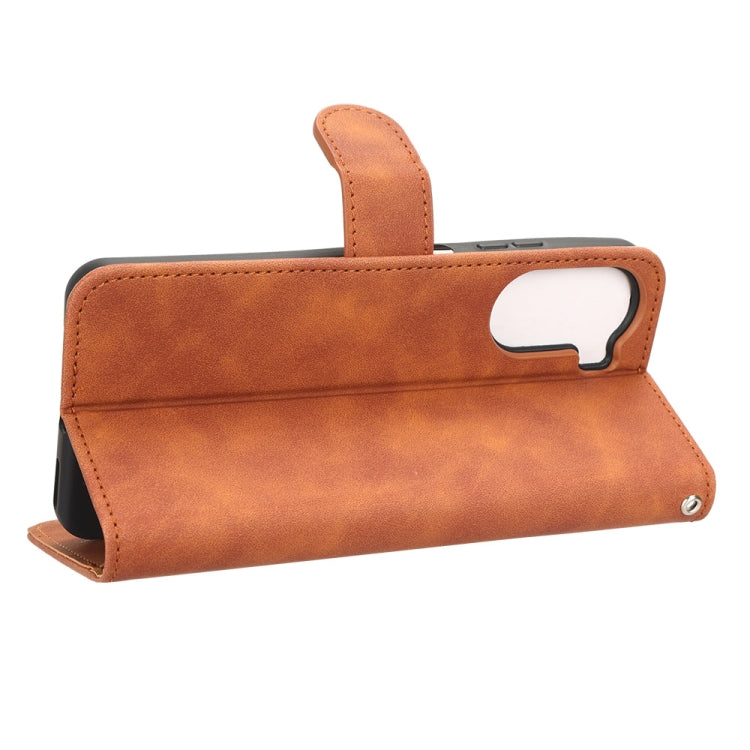 For ZTE Axon 40 Lite Skin Feel Magnetic Flip Leather Phone Case