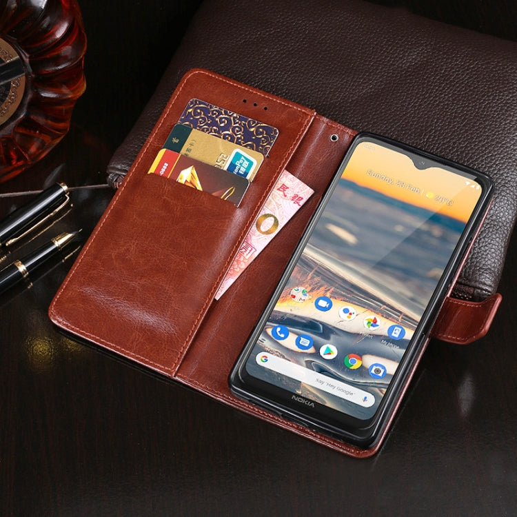 For Nokia 5.3 idewei Crazy Horse Texture Horizontal Flip Leather Case with Holder & Card Slots & Wallet
