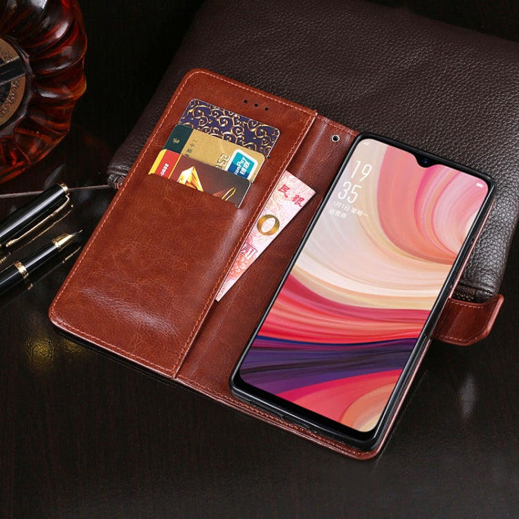 For OPPO A12 idewei Crazy Horse Texture Horizontal Flip Leather Case with Holder & Card Slots & Wallet