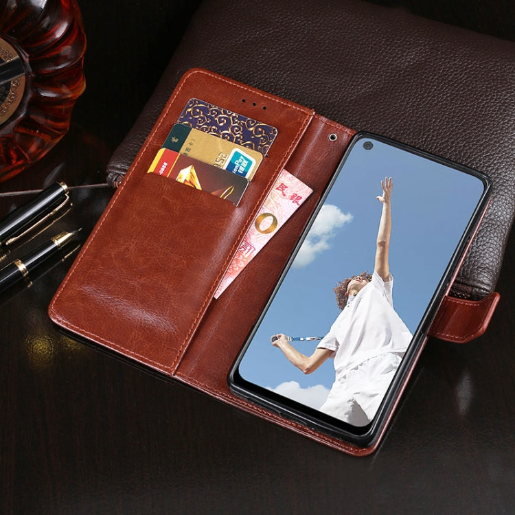 For OPPO A52 idewei Crazy Horse Texture Horizontal Flip Leather Case with Holder & Card Slots & Wallet