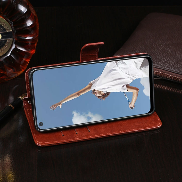 For OPPO A52 idewei Crazy Horse Texture Horizontal Flip Leather Case with Holder & Card Slots & Wallet