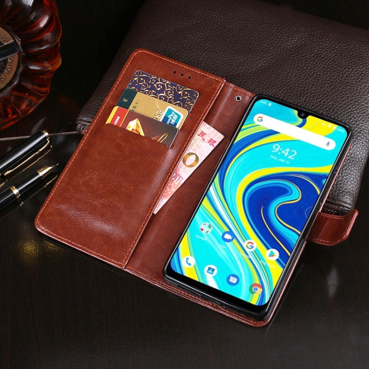 For UMIDIGI A7 Pro idewei Crazy Horse Texture Horizontal Flip Leather Case with Holder & Card Slots & Wallet