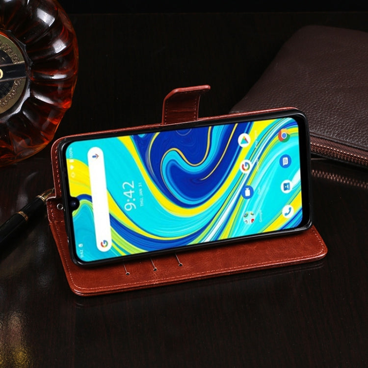 For UMIDIGI A7 Pro idewei Crazy Horse Texture Horizontal Flip Leather Case with Holder & Card Slots & Wallet