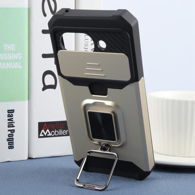 For Google Pixel 9a Camera Shield Card Slot PC+TPU Phone Case