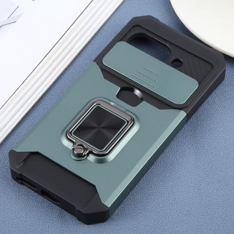 For Google Pixel 9a Camera Shield Card Slot PC+TPU Phone Case