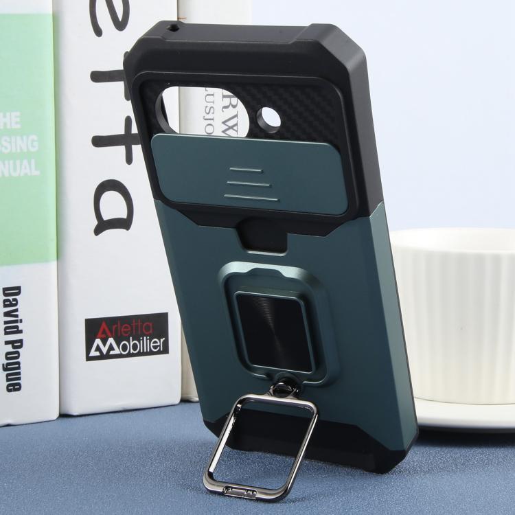 For Google Pixel 9a Camera Shield Card Slot PC+TPU Phone Case