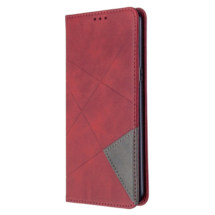For LG K61 Rhombus Texture Horizontal Flip Magnetic Leather Case with Holder & Card Slots & Wallet