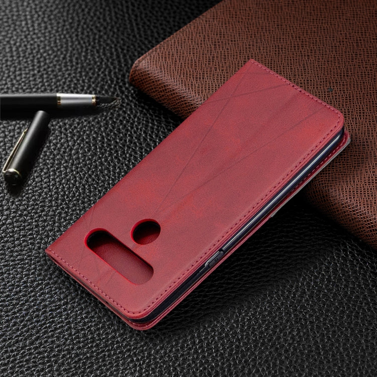 For LG K61 Rhombus Texture Horizontal Flip Magnetic Leather Case with Holder & Card Slots & Wallet