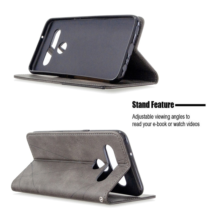 For LG K61 Rhombus Texture Horizontal Flip Magnetic Leather Case with Holder & Card Slots & Wallet