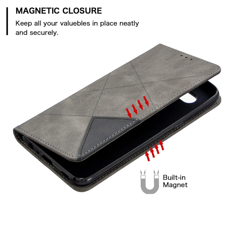 For LG K61 Rhombus Texture Horizontal Flip Magnetic Leather Case with Holder & Card Slots & Wallet