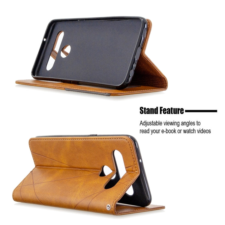 For LG K61 Rhombus Texture Horizontal Flip Magnetic Leather Case with Holder & Card Slots & Wallet