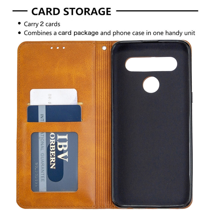 For LG K61 Rhombus Texture Horizontal Flip Magnetic Leather Case with Holder & Card Slots & Wallet