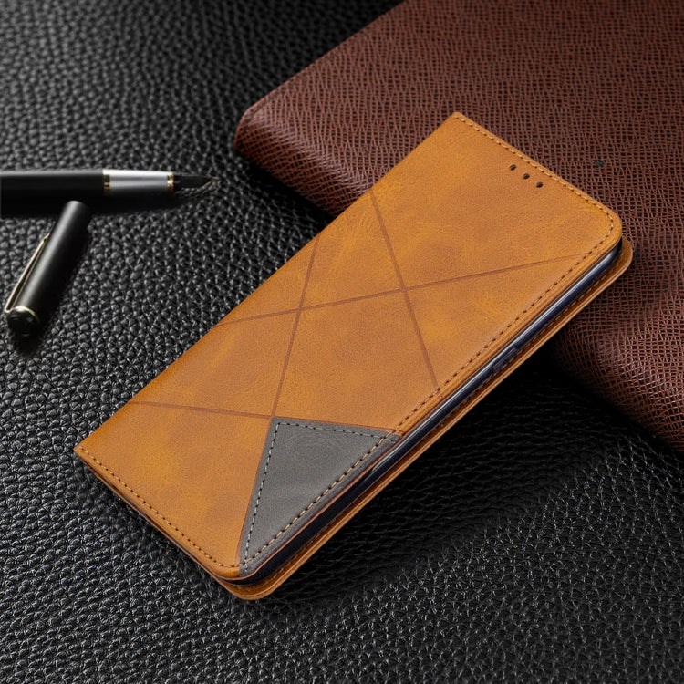 For LG K61 Rhombus Texture Horizontal Flip Magnetic Leather Case with Holder & Card Slots & Wallet