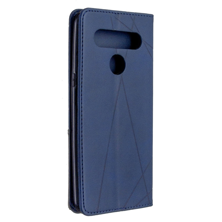 For LG K61 Rhombus Texture Horizontal Flip Magnetic Leather Case with Holder & Card Slots & Wallet
