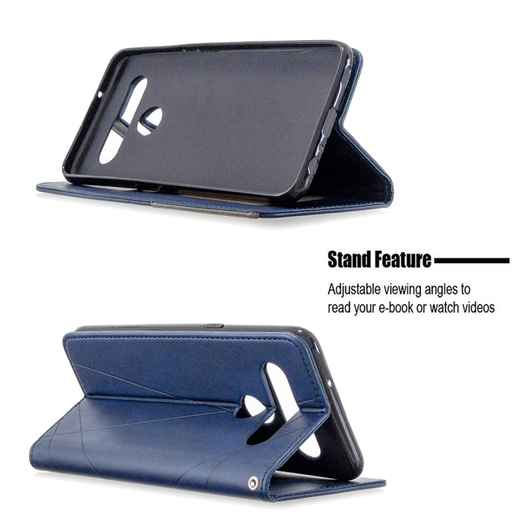 For LG K61 Rhombus Texture Horizontal Flip Magnetic Leather Case with Holder & Card Slots & Wallet