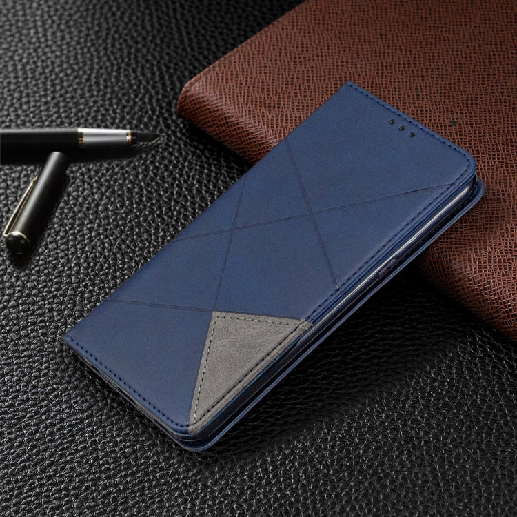 For LG K61 Rhombus Texture Horizontal Flip Magnetic Leather Case with Holder & Card Slots & Wallet