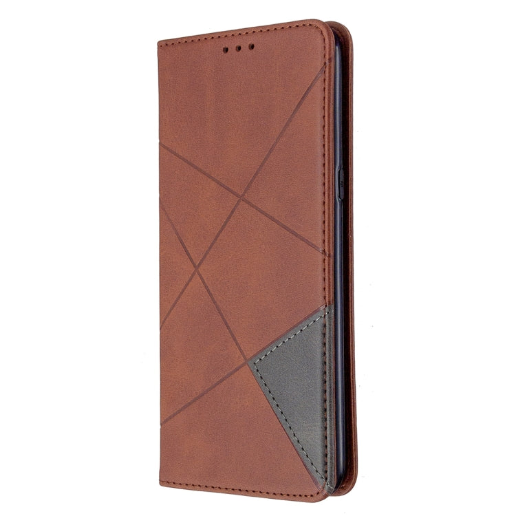 For LG K61 Rhombus Texture Horizontal Flip Magnetic Leather Case with Holder & Card Slots & Wallet