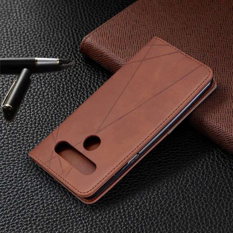 For LG K61 Rhombus Texture Horizontal Flip Magnetic Leather Case with Holder & Card Slots & Wallet