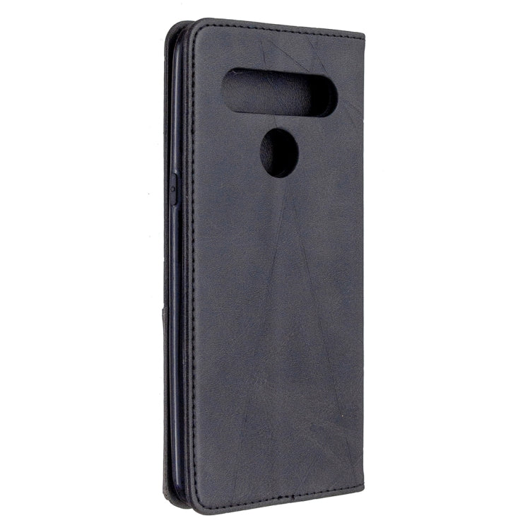 For LG K61 Rhombus Texture Horizontal Flip Magnetic Leather Case with Holder & Card Slots & Wallet