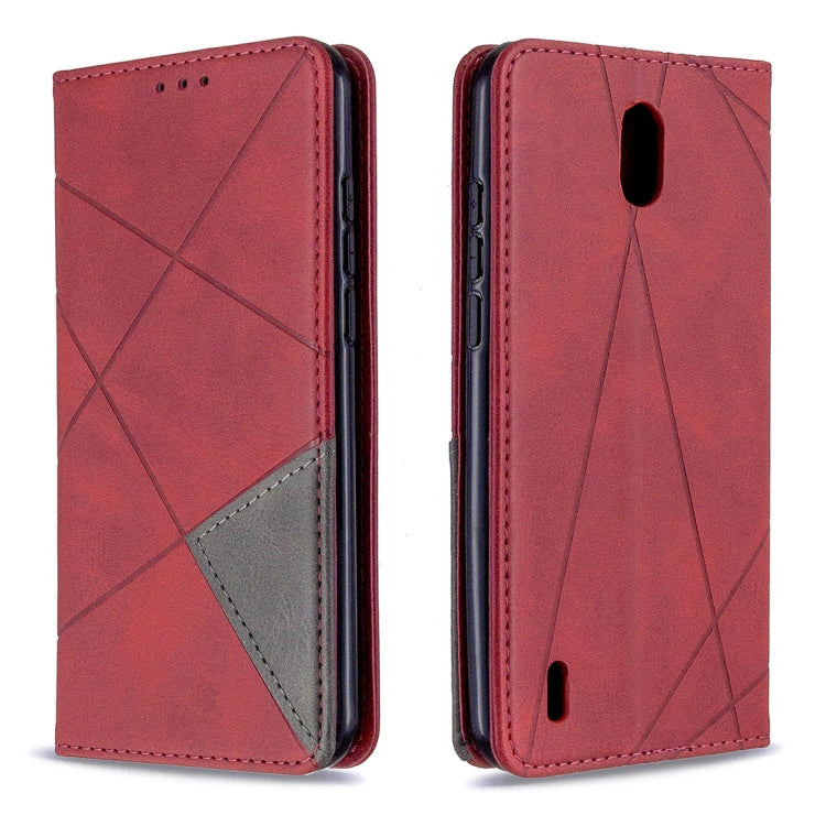 For Nokia 1.3 Rhombus Texture Horizontal Flip Magnetic Leather Case with Holder & Card Slots & Wallet