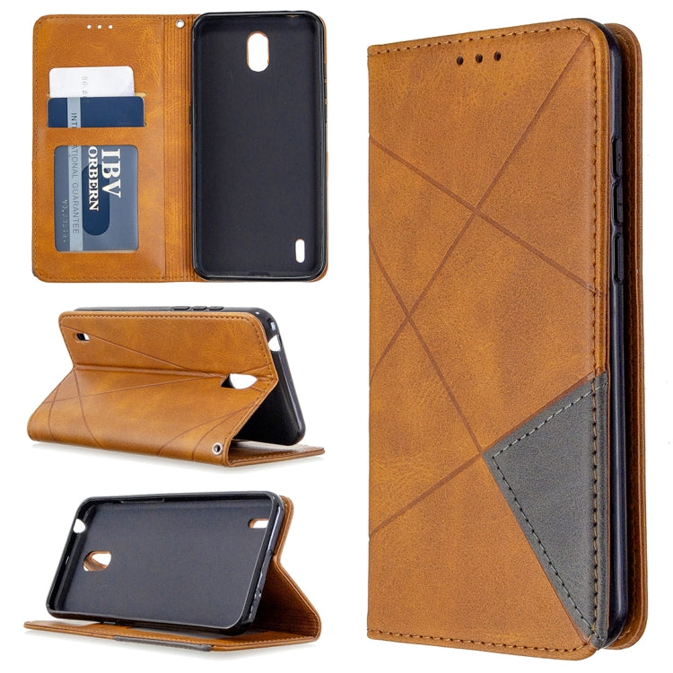 For Nokia 1.3 Rhombus Texture Horizontal Flip Magnetic Leather Case with Holder & Card Slots & Wallet