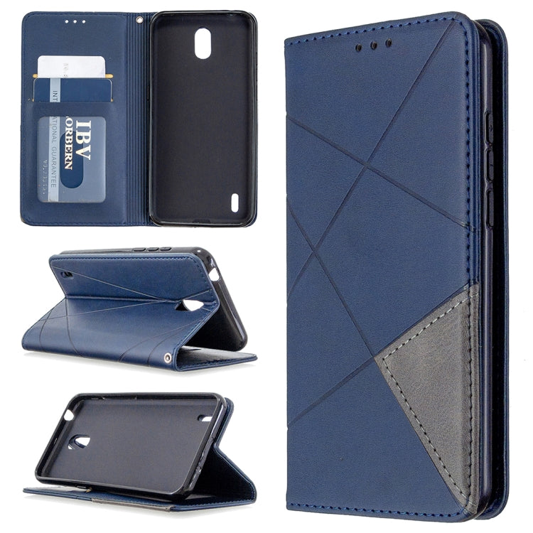 For Nokia 1.3 Rhombus Texture Horizontal Flip Magnetic Leather Case with Holder & Card Slots & Wallet