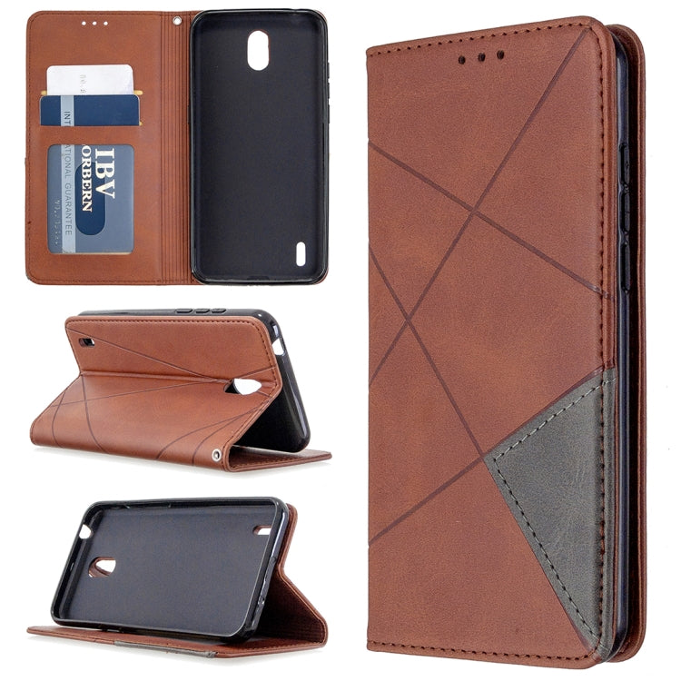 For Nokia 1.3 Rhombus Texture Horizontal Flip Magnetic Leather Case with Holder & Card Slots & Wallet