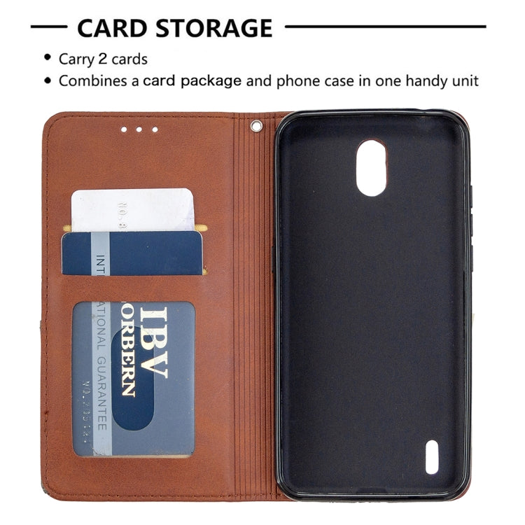 For Nokia 1.3 Rhombus Texture Horizontal Flip Magnetic Leather Case with Holder & Card Slots & Wallet