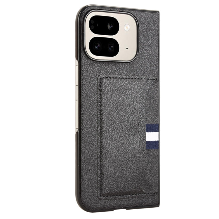 For Google Pixel 9 Pro Fold Litchi Texture Card Slots Back Cover Phone Case