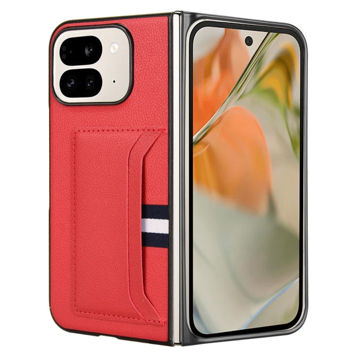 For Google Pixel 9 Pro Fold Litchi Texture Card Slots Back Cover Phone Case