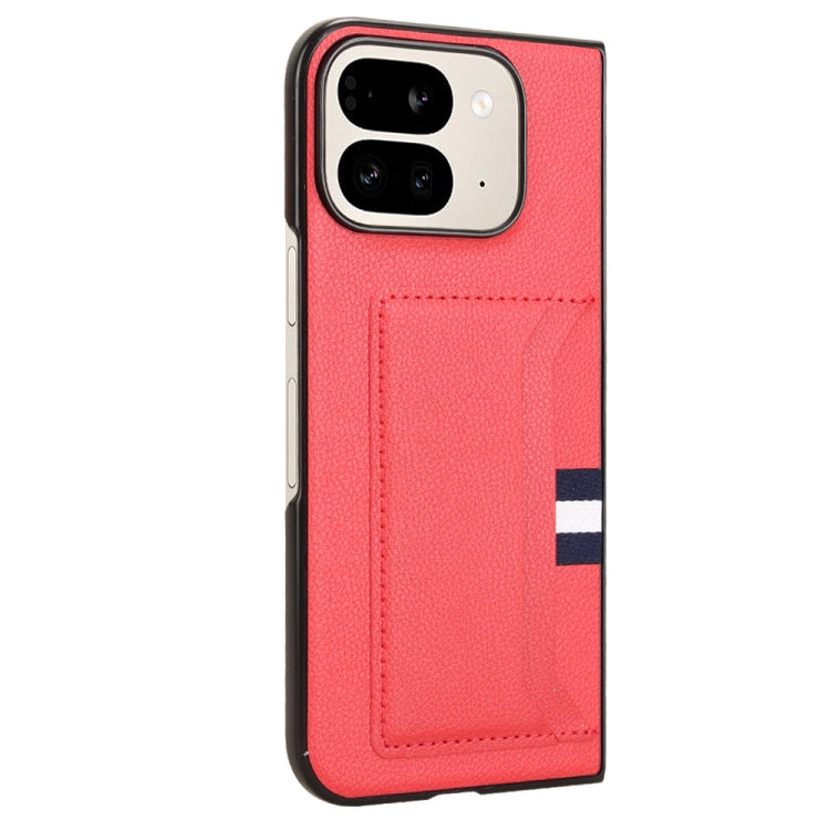 For Google Pixel 9 Pro Fold Litchi Texture Card Slots Back Cover Phone Case