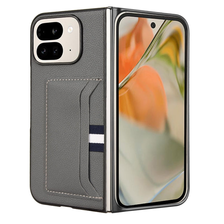 For Google Pixel 9 Pro Fold Litchi Texture Card Slots Back Cover Phone Case