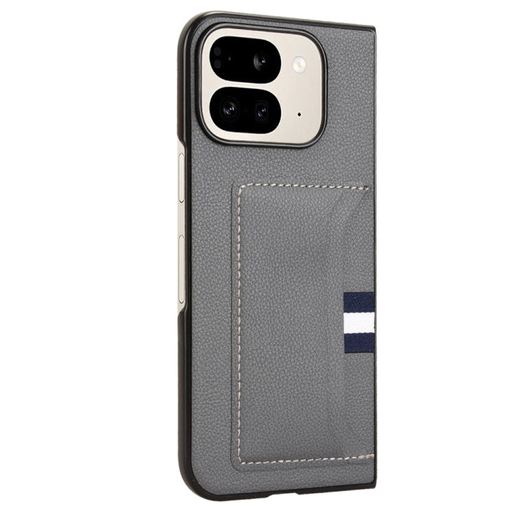 For Google Pixel 9 Pro Fold Litchi Texture Card Slots Back Cover Phone Case