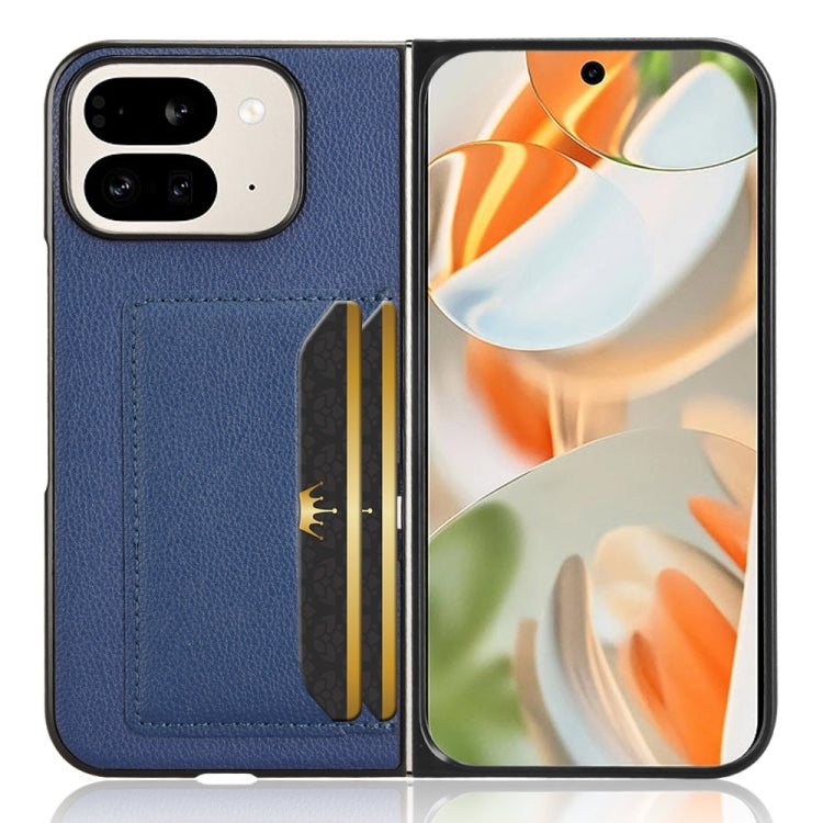 For Google Pixel 9 Pro Fold Litchi Texture Card Slots Back Cover Phone Case