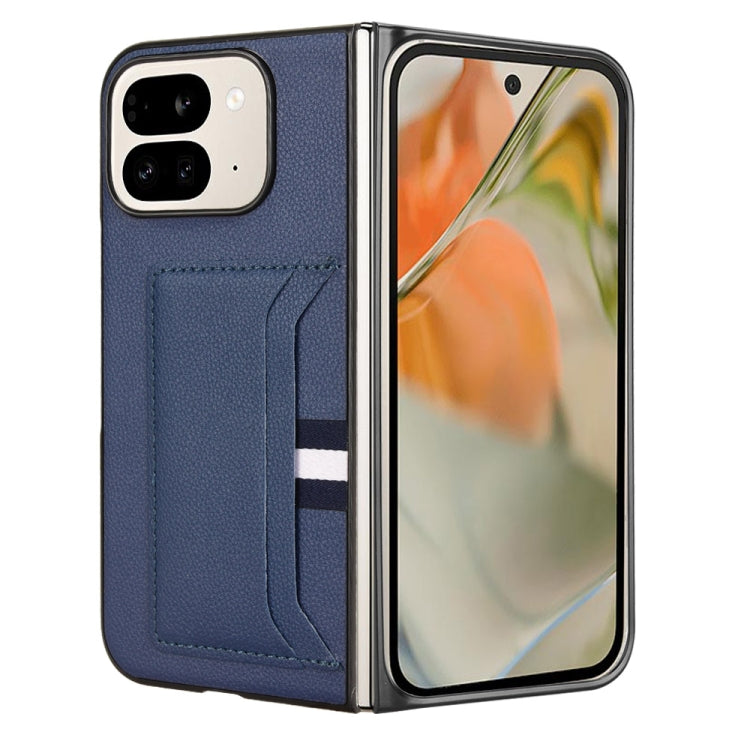 For Google Pixel 9 Pro Fold Litchi Texture Card Slots Back Cover Phone Case