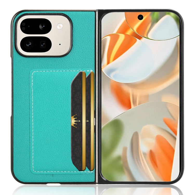 For Google Pixel 9 Pro Fold Litchi Texture Card Slots Back Cover Phone Case