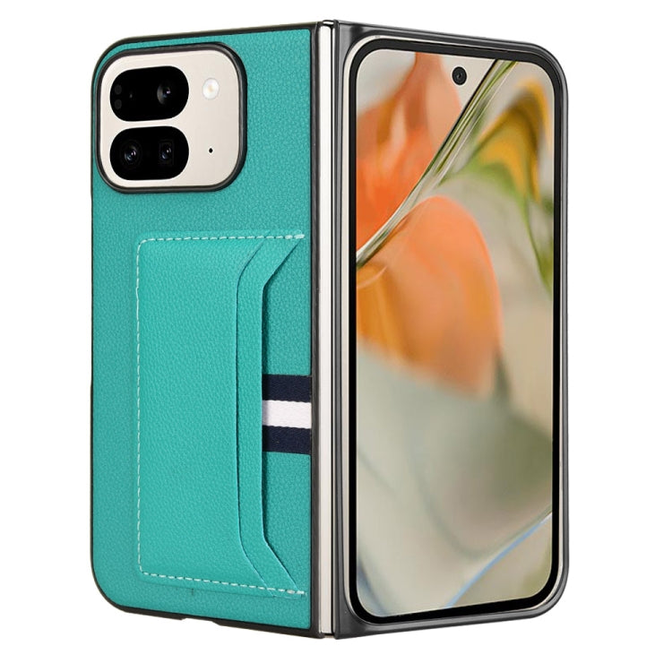 For Google Pixel 9 Pro Fold Litchi Texture Card Slots Back Cover Phone Case