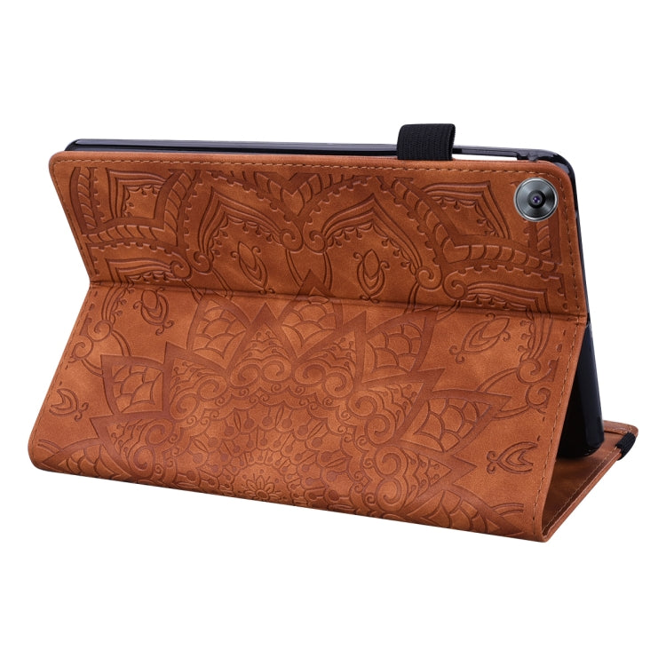 For Huawei MatePad T8 Calf Pattern Double Folding Design Embossed Leather Case with  Holder & Card Slots & Pen Slot &   Elastic Band