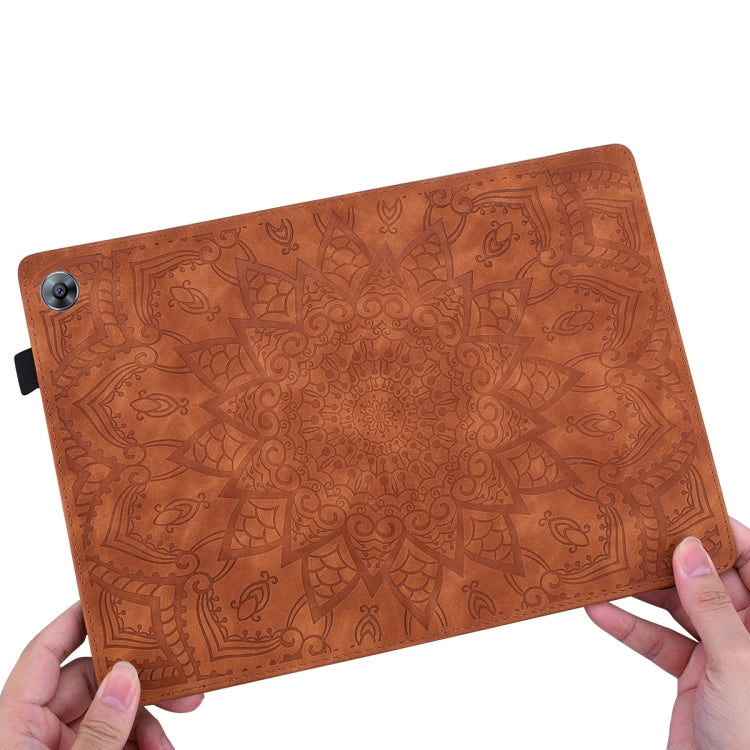 For Huawei MatePad T8 Calf Pattern Double Folding Design Embossed Leather Case with  Holder & Card Slots & Pen Slot &   Elastic Band