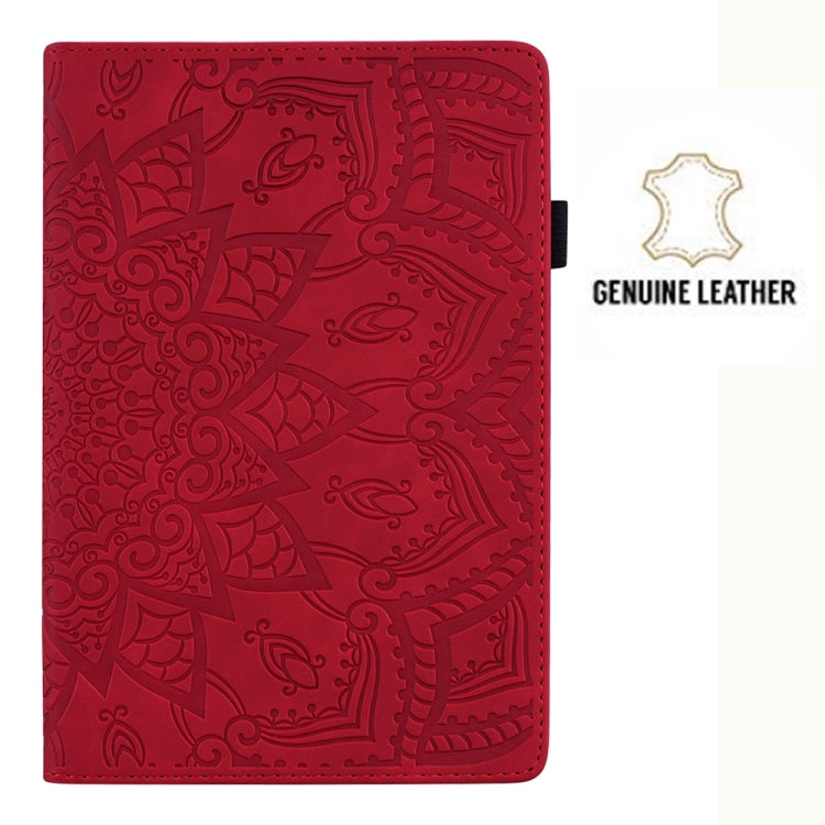 For Huawei MediaPad M6 8.4 Calf Pattern Double Folding Design Embossed Leather Case with  Holder & Card Slots & Pen Slot &   Elastic Band