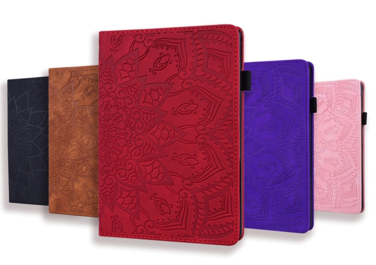For Huawei MediaPad M6 8.4 Calf Pattern Double Folding Design Embossed Leather Case with  Holder & Card Slots & Pen Slot &   Elastic Band