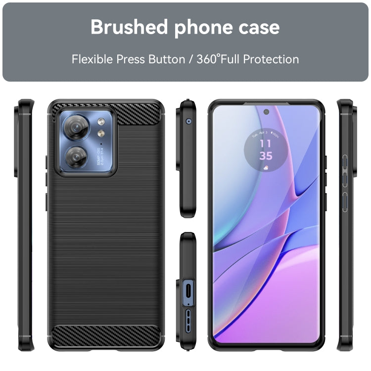 For Motorola Edge 40 Brushed Texture Carbon Fiber TPU Phone Case