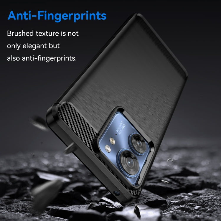 For Motorola Edge 40 Brushed Texture Carbon Fiber TPU Phone Case