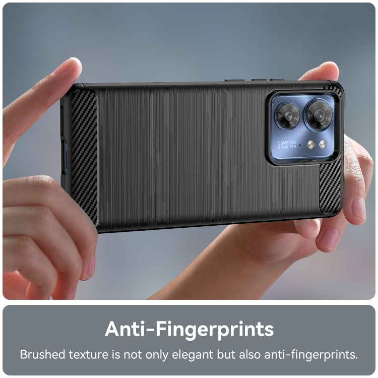 For Motorola Edge 40 Brushed Texture Carbon Fiber TPU Phone Case