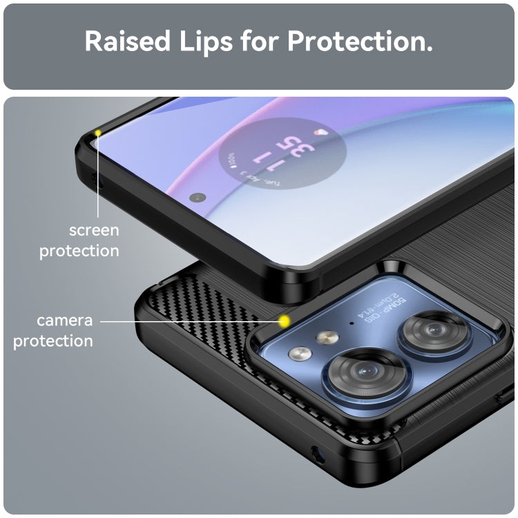 For Motorola Edge 40 Brushed Texture Carbon Fiber TPU Phone Case