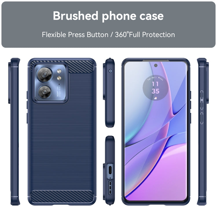 For Motorola Edge 40 Brushed Texture Carbon Fiber TPU Phone Case